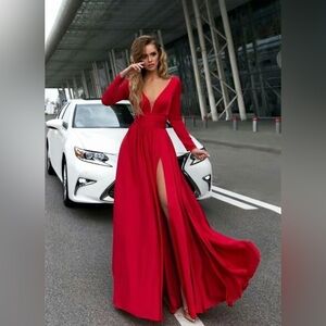 Brand new with outside tags on! Floaty Flowy Red Dazzling dress